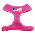 Unconditional Love Bone Flag USA Screen Print Soft Mesh Harness Pink Extra Large UN862854